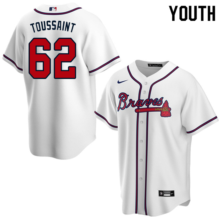 Nike Youth #62 Touki Toussaint Atlanta Braves Baseball Jerseys Sale-White